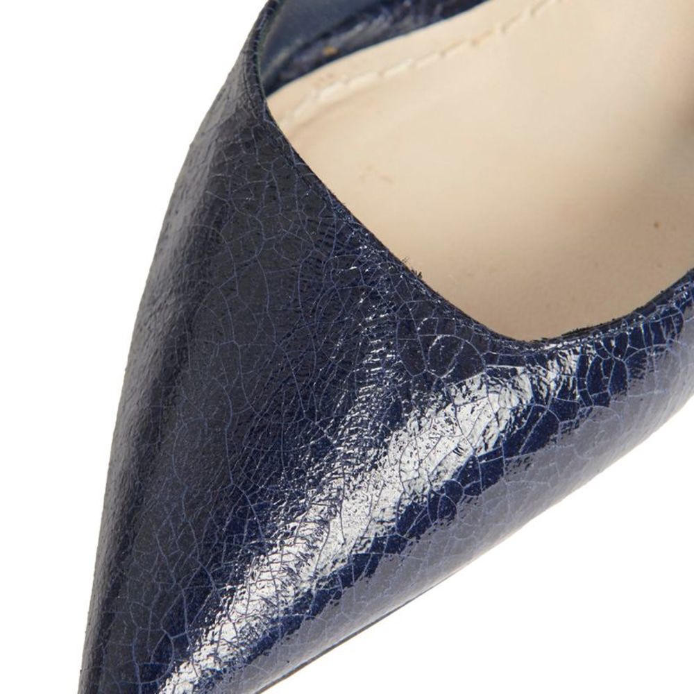 2013 Blue Cracked Patent Leather Preowned Songe Pumps - Picture 5 of 5